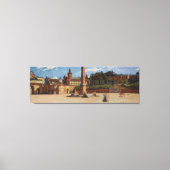 Piazza del Popolo in Rome (1900) Aleksander Gierym Canvas Afdruk (Voorkant)