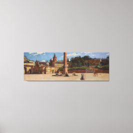 Piazza del Popolo in Rome (1900) Aleksander Gierym Canvas Afdruk