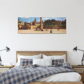 Piazza del Popolo in Rome (1900) Aleksander Gierym Canvas Afdruk (Insitu (Slaapkamer))