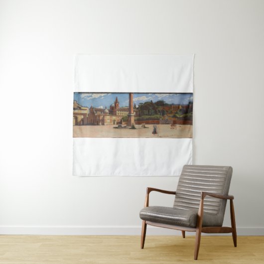 Piazza del Popolo in Rome (1900) Aleksander Gierym Wandkleed (In situ)