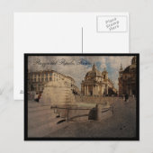 Piazza del Popolo, Rome Briefkaart (Voorkant / Achterkant)