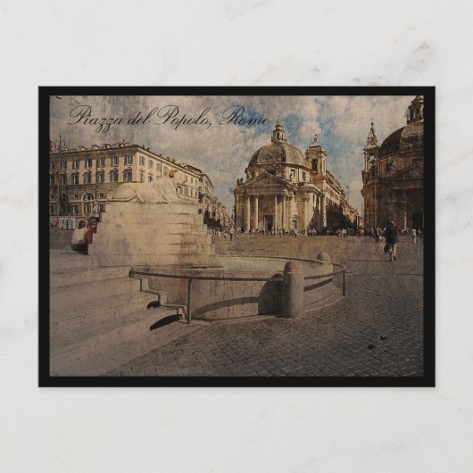 Piazza del Popolo, Rome Briefkaart (Voorkant)