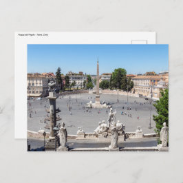 Piazza del Popolo - Rome, Italië Briefkaart