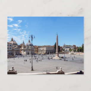 Piazza del Popolo - Rome, Italië Briefkaart