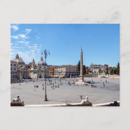 Piazza del Popolo - Rome, Italië Briefkaart (Voorkant)