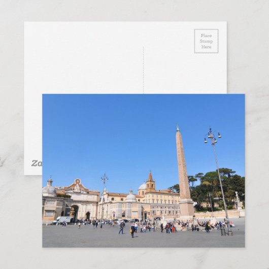 Piazza del Popolo, Rome, Italië Briefkaart (Voorkant / Achterkant)
