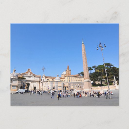 Piazza del Popolo, Rome, Italië Briefkaart (Voorkant)