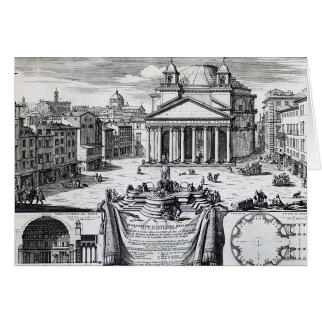 Piazza della Rotonda met een uitzicht van Pantheon (Voorkant Horizontaal)