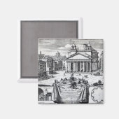 Piazza della Rotonda met een uitzicht van Pantheon Magneet (Voorkant / Achterkant)