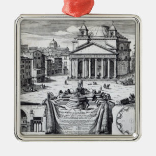 Piazza della Rotonda met een uitzicht van Pantheon Metalen Ornament