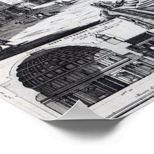 Piazza della Rotonda met een uitzicht van Pantheon Poster (Hoek)