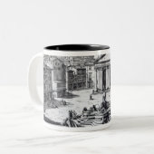 Piazza della Rotonda met een uitzicht van Pantheon Tweekleurige Koffiemok (Voorkant links)