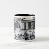 Piazza della Rotonda met een uitzicht van Pantheon Tweekleurige Koffiemok (Center)