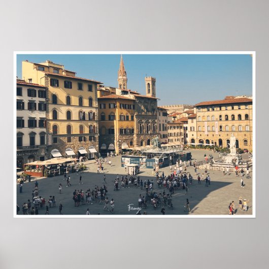 Piazza della Signoria, Florence Poster (Voorkant)