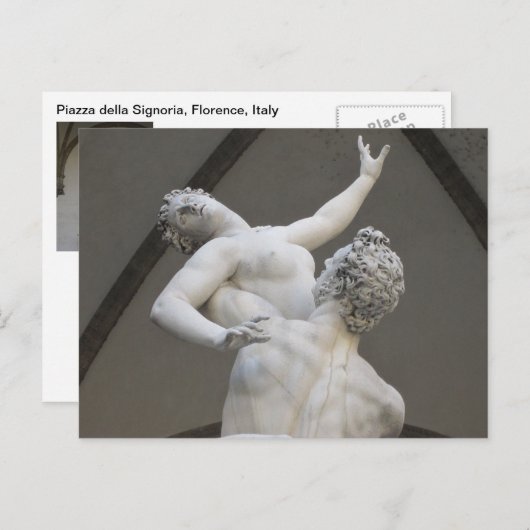 Piazza della Signoria, het Briefkaart van (Voorkant / Achterkant)