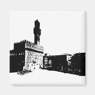 Piazza della Signoria in Florence, Centraal-Italië Magneet