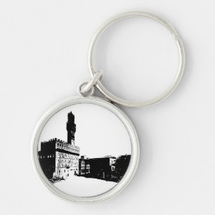 Piazza della Signoria in Florence, Centraal-Italië Sleutelhanger