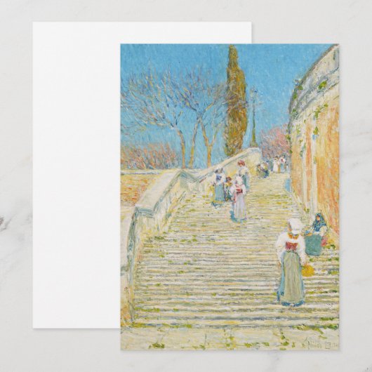 Piazza di Spagna, Rome | Childe Hassam (Voorkant / Achterkant)