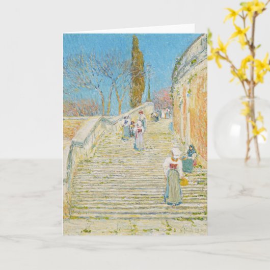 Piazza di Spagna, Rome | Childe Hassam Kaart (Gele Bloem)