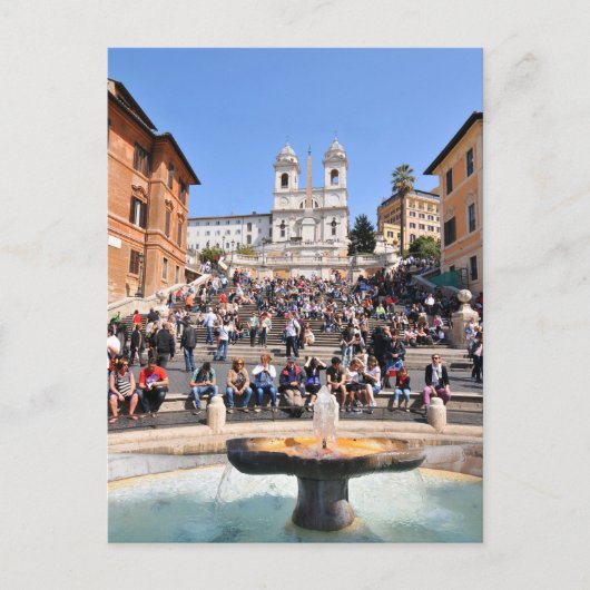 Piazza di Spagna, Rome, Italië Briefkaart (Voorkant)