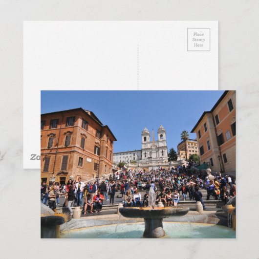 Piazza di Spagna, Rome, Italië Briefkaart (Voorkant / Achterkant)