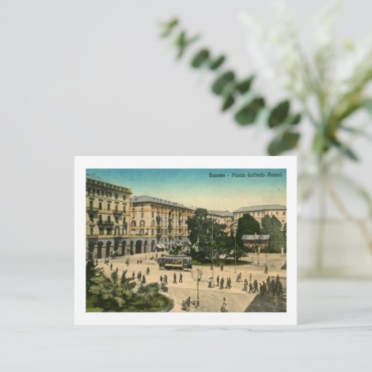 Piazza Goffredo Mameli, Savona, Italië Briefkaart (Staand voorkant)