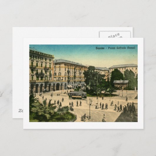 Piazza Goffredo Mameli, Savona, Italië Briefkaart (Voorkant / Achterkant)