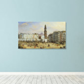 Piazza Mazaniello, Napels Canvas Afdruk (Insitu (Houten vloer))