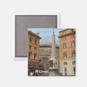 Piazza Minerva - Rome Magneet (Voorkant / Achterkant)