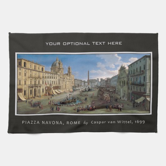 Piazza Navona, aangepaste handdoek uit Rome (Horizontaal)