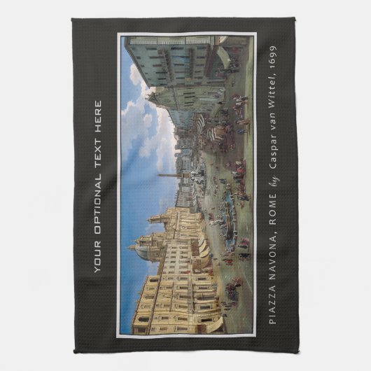 Piazza Navona, aangepaste handdoek uit Rome (Verticaal)