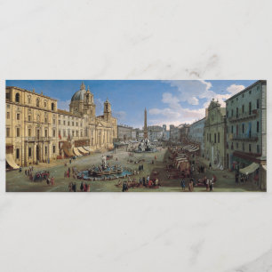 Piazza Navona, aangepaste uitnodiging voor Rome-ku