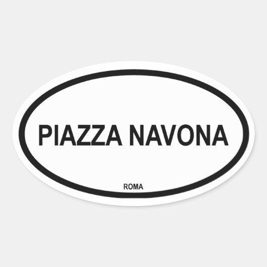 PIAZZA NAVONA OVALE STICKER (Voorkant)
