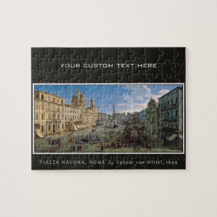 Piazza Navona, Rome aangepaste kunst puzzel Legpuzzel