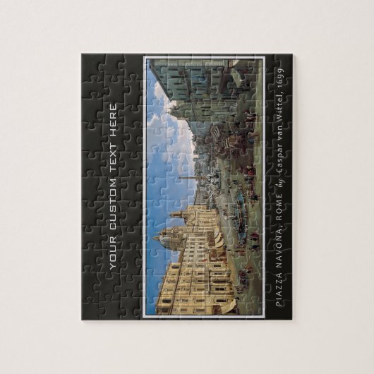 Piazza Navona, Rome aangepaste kunst puzzel Legpuzzel (Verticaal)