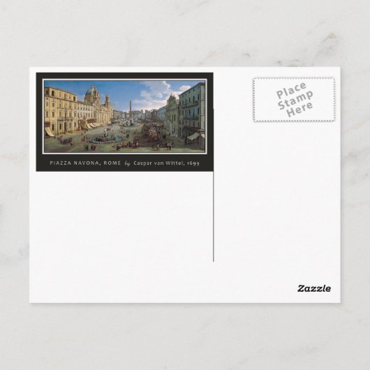 Piazza Navona, Rome art custom briefkaart (Achterkant)
