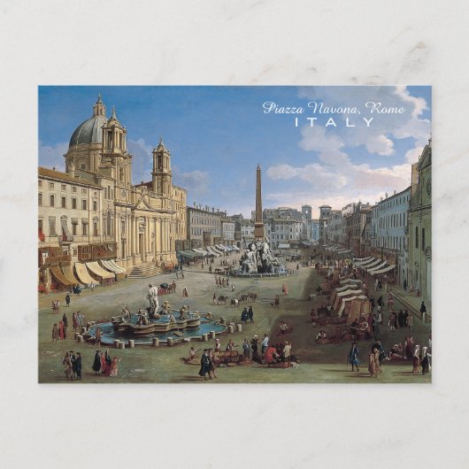Piazza Navona, Rome art custom briefkaart (Voorkant)