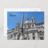 Piazza Navona-Rome, Italië Briefkaart (Voorkant / Achterkant)