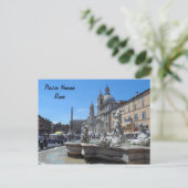 Piazza Navona-Rome, Italië Briefkaart (Staand voorkant)