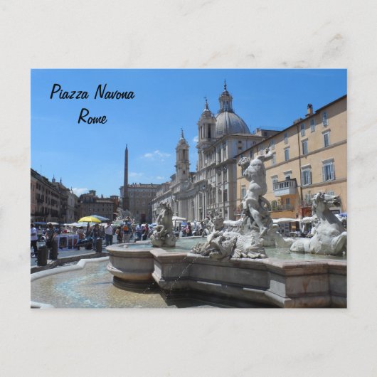 Piazza Navona-Rome, Italië Briefkaart (Voorkant)