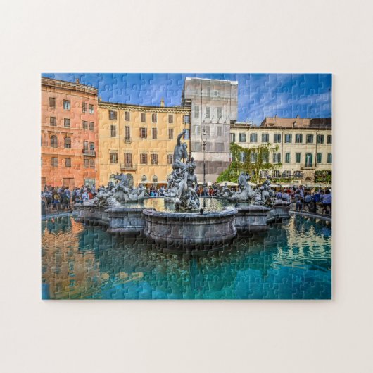 Piazza Navona  Rome Italië . Legpuzzel (Horizontaal)