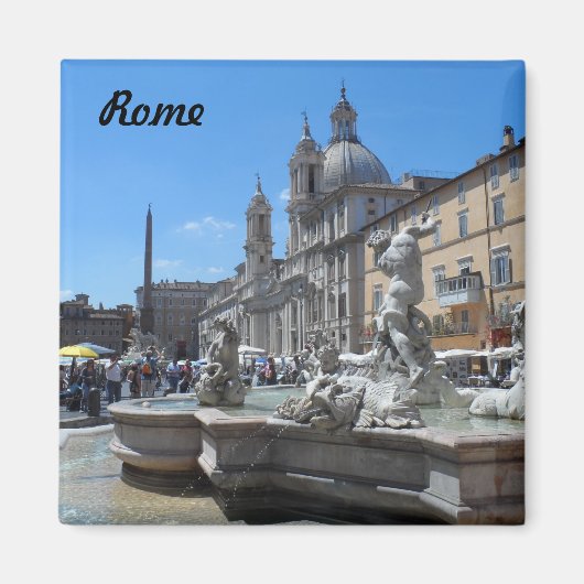 Piazza Navona-Rome, Italië Magneet (Voorkant)