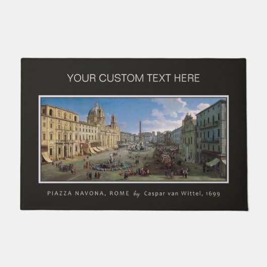 Piazza Navona, Rome kunst aangepaste deurmat (Voorkant)