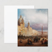 Piazza Navona Rome Markt 1850s Kunst (Voorkant / Achterkant)