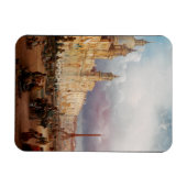 Piazza Navona Rome Markt 1850s Kunst Magneet (Horizontaal)