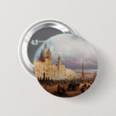 Piazza Navona Rome Markt 1850s Kunst Ronde Button 5,7 Cm (Voorkant /achterkant)