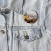 Piazza Navona Rome Markt 1850s Kunst Ronde Button 5,7 Cm (In situ)