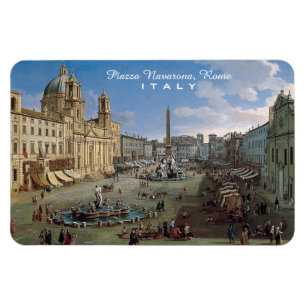 Piazza Navona, Rome op maat gemaakte kunstmagneet Magneet