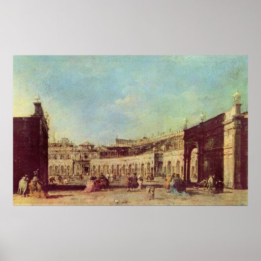 Piazza San Marco a Venezia – Francesco Guardi Poster (Voorkant)