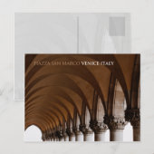 Piazza San Marco arches in Venetië Italië Briefkaart (Voorkant / Achterkant)